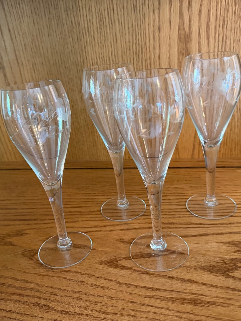 4 Princess House Heritage Tulip Champagne Glasses #432